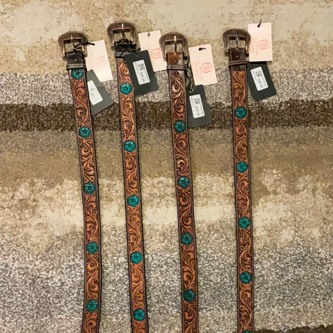 American Darling- Turquoise Flower Belt