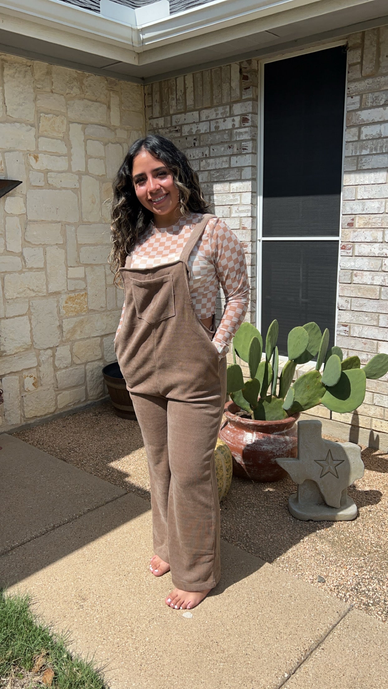 Black Corduroy Straight Leg Overall Jumpsuit
