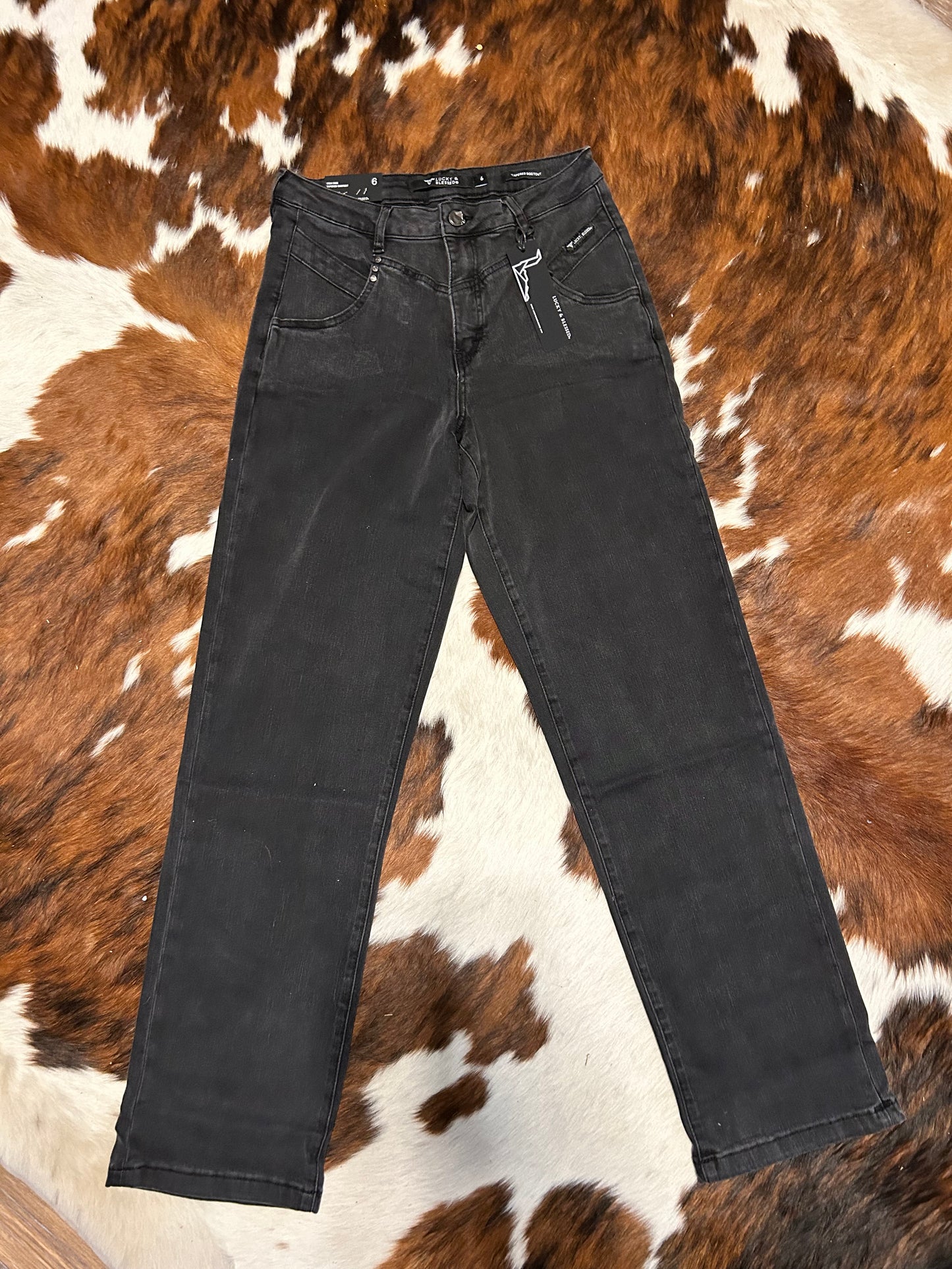 Vintage straight leg black jeans