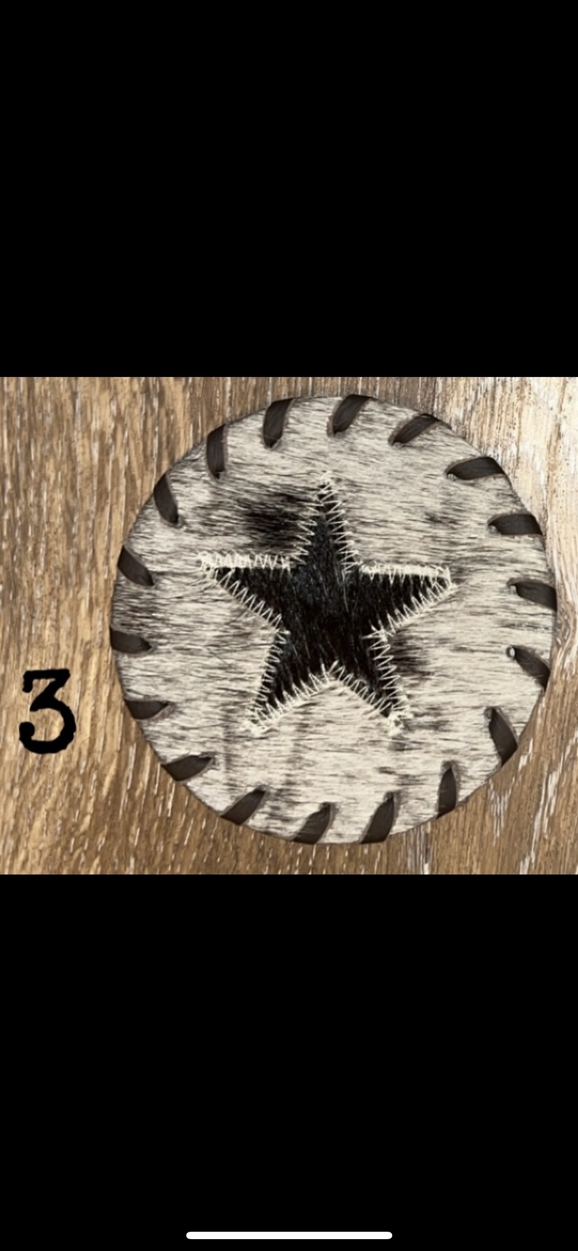 Cowhide star coasters