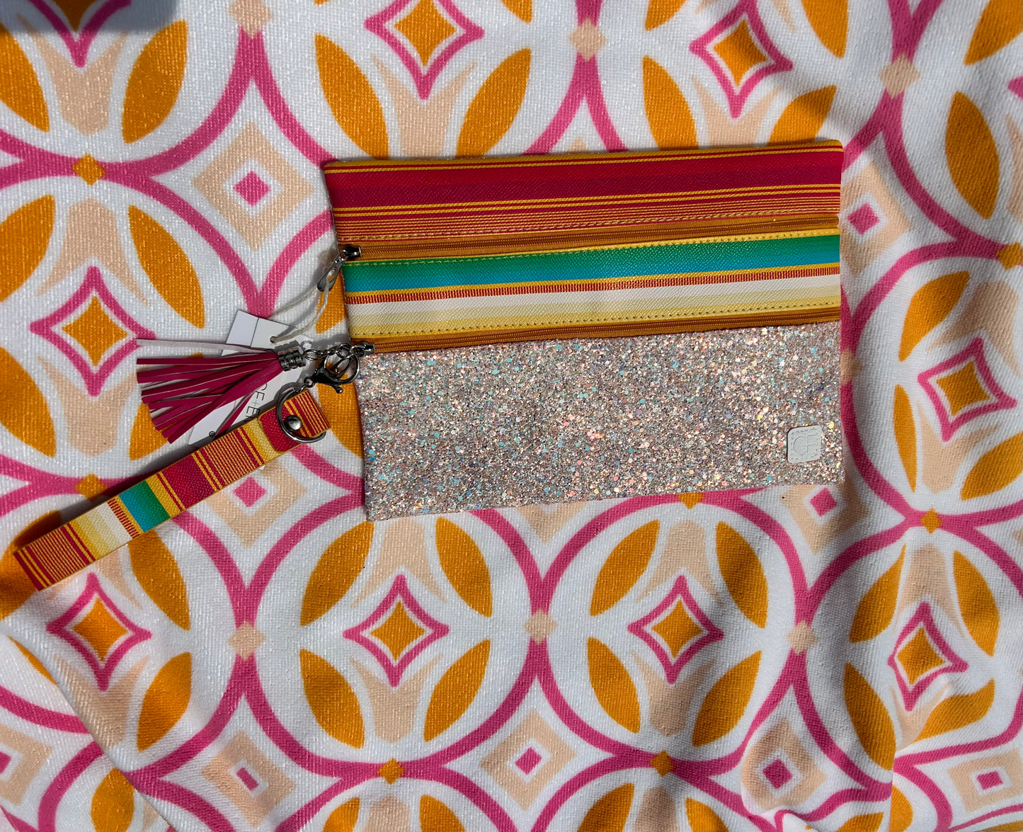 GLITTER MAGIC DOUBLE ZIPPER VERSI BAG