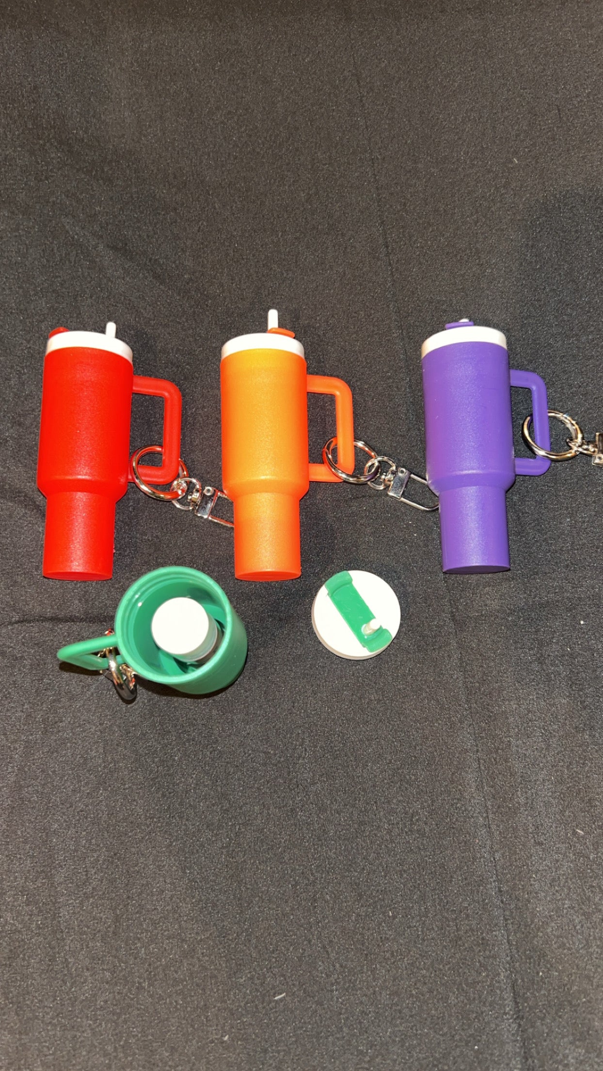 Tumbler keychain & chapstick holder