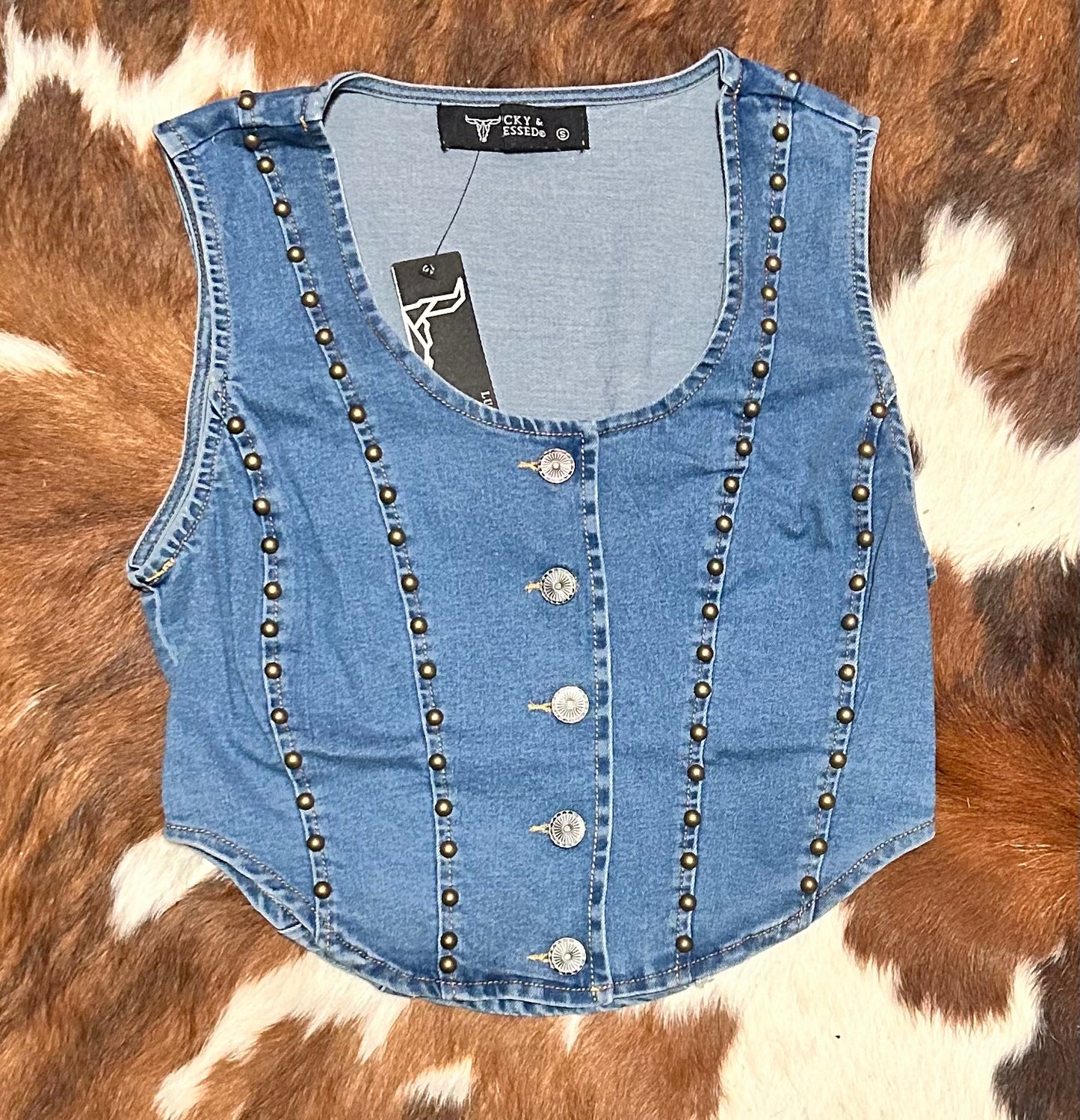 Blue jean vest
