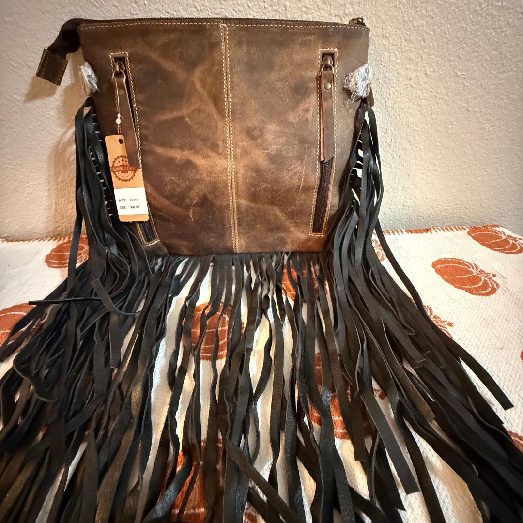 Tooled & Cowhide Cowboys and Rodeo Crossbody