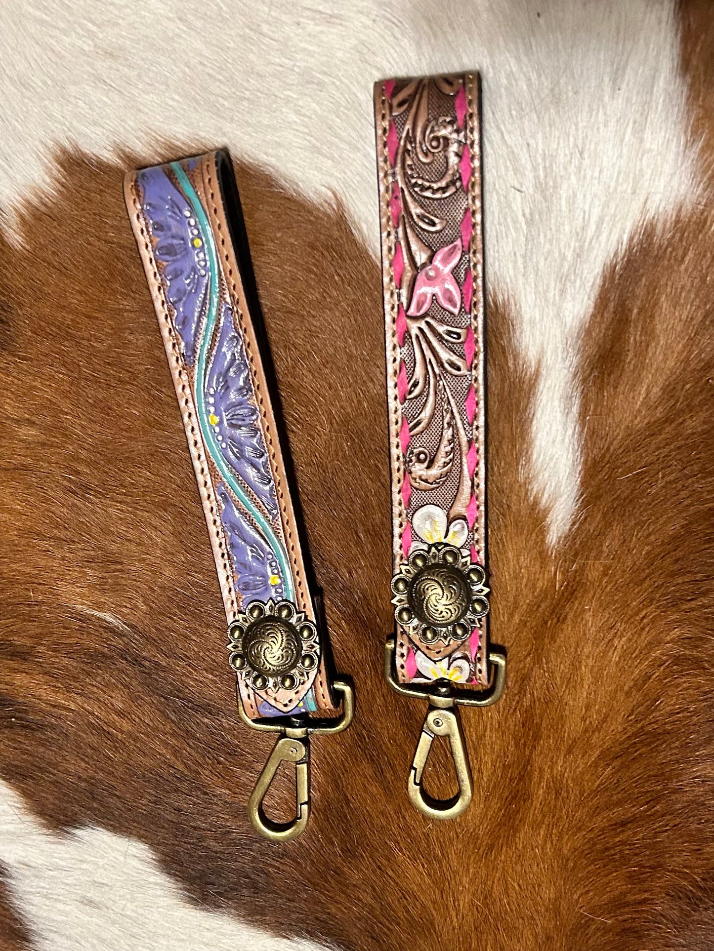 Tooled keychain strap