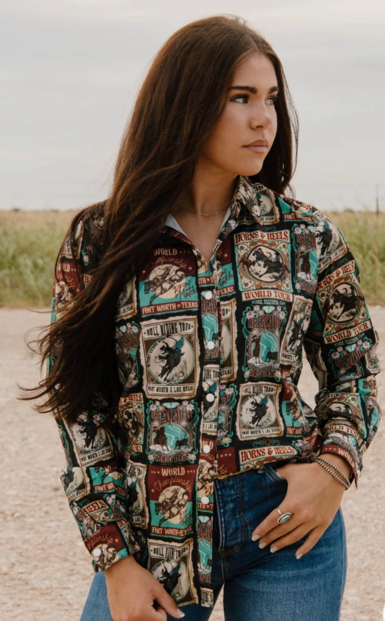 VINTAGE RODEO BUTTON UP