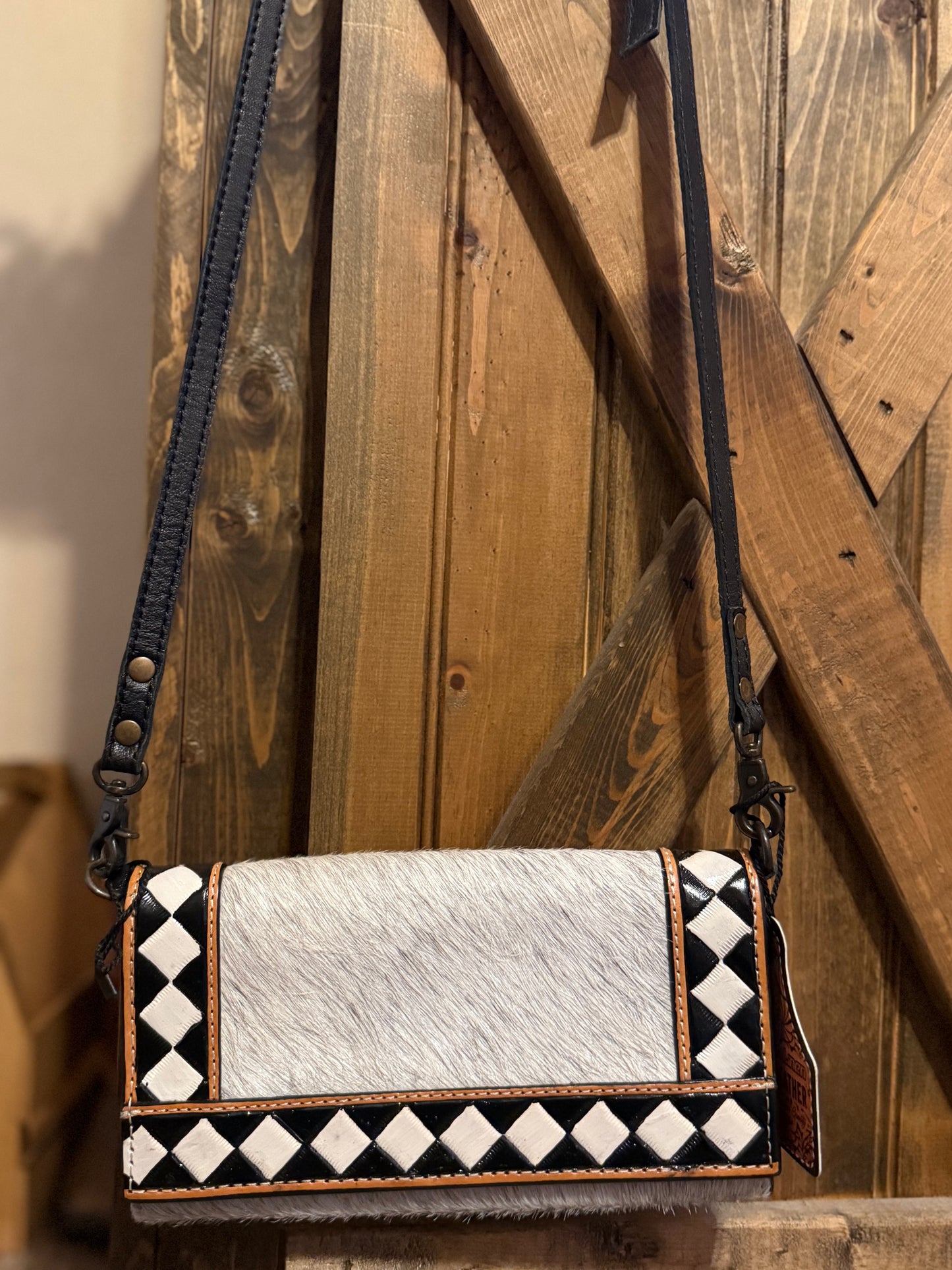 Checkered Crossbody purse