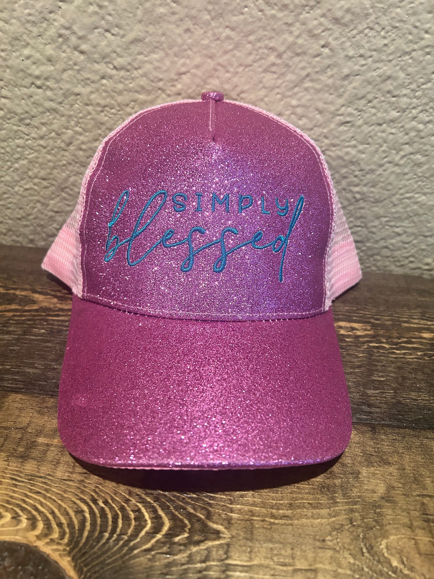 Simply Blessed glitter hat