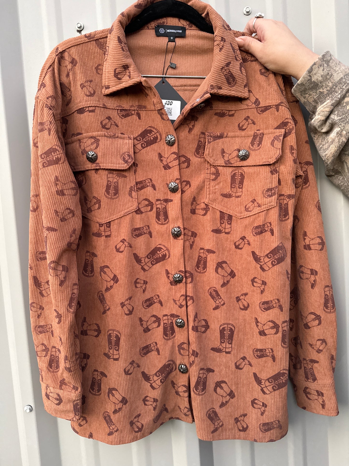 Boot Scootin' Corduroy Shacket