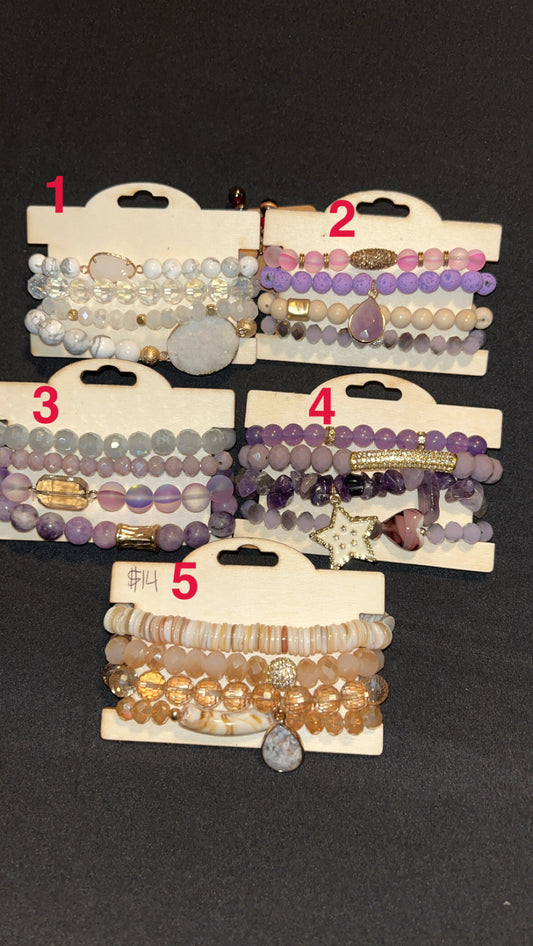 Stacked bracelets