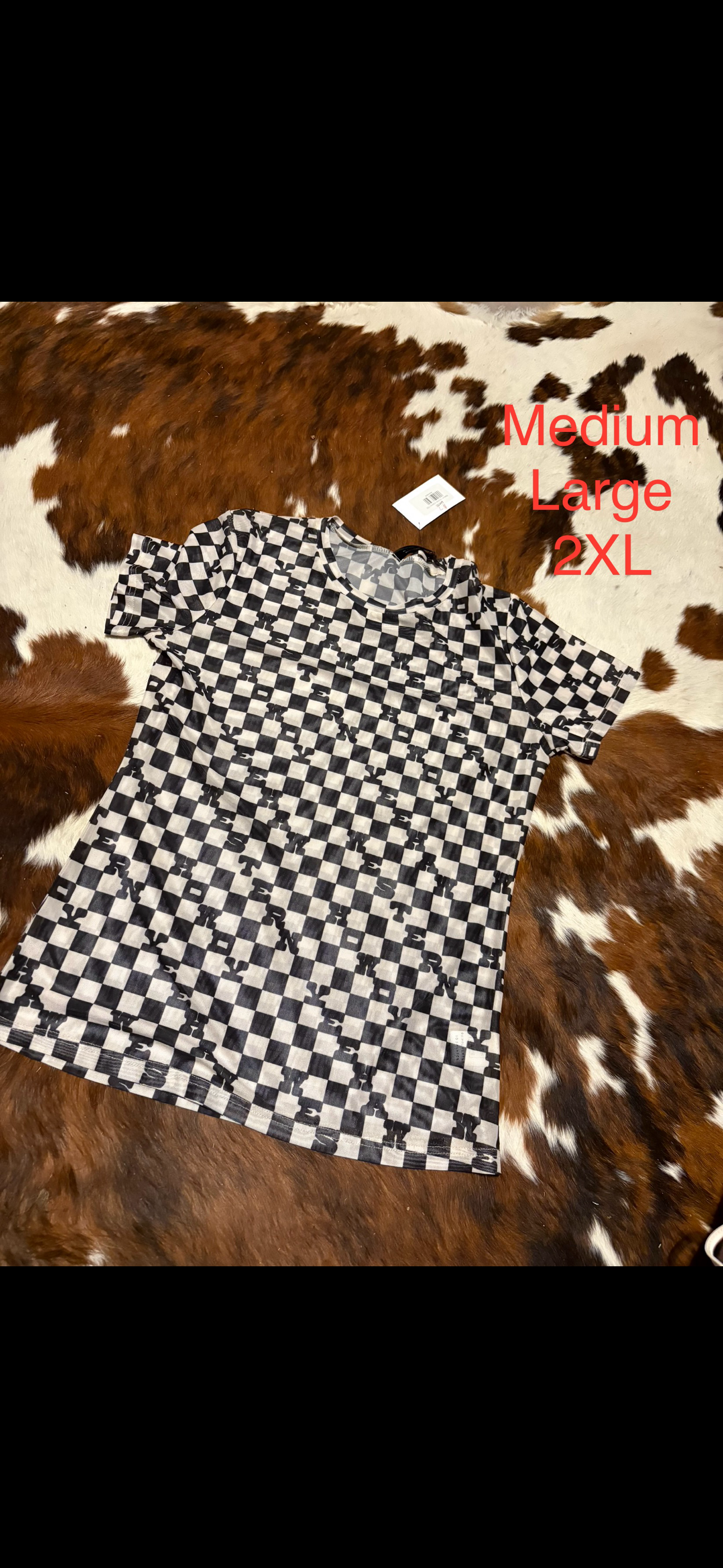 Mesh  checkered top