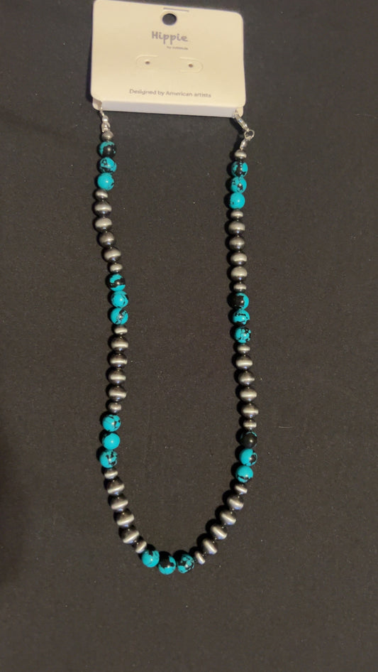 Faux Navajo & turquoise necklace