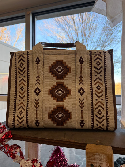Montana West Aztec Retro Arrows Dual Sided Print Large Tote/Crossbody