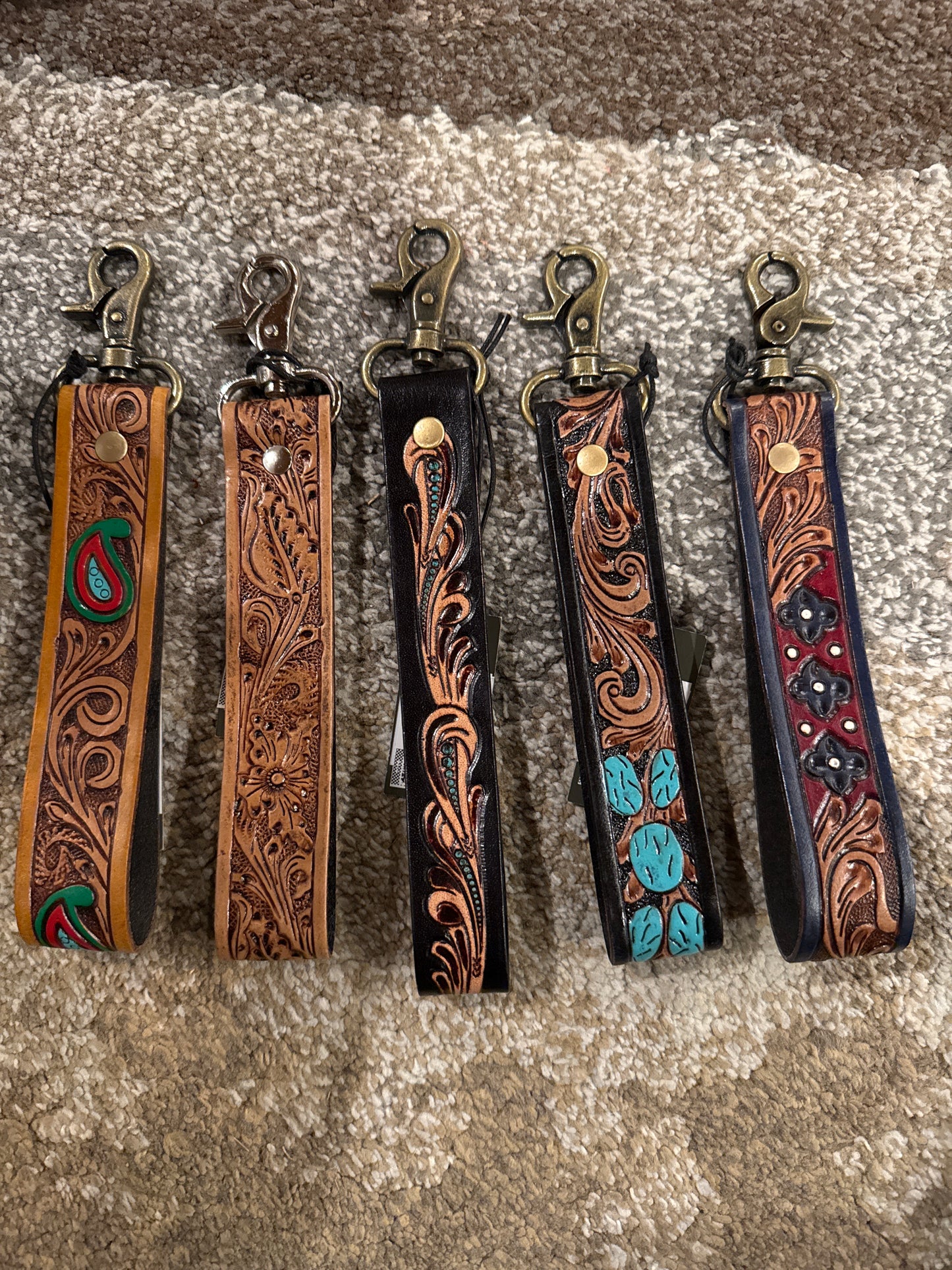 Tooled Leather keychains