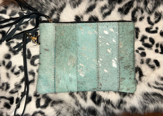 Cowhide with leather back wristlets