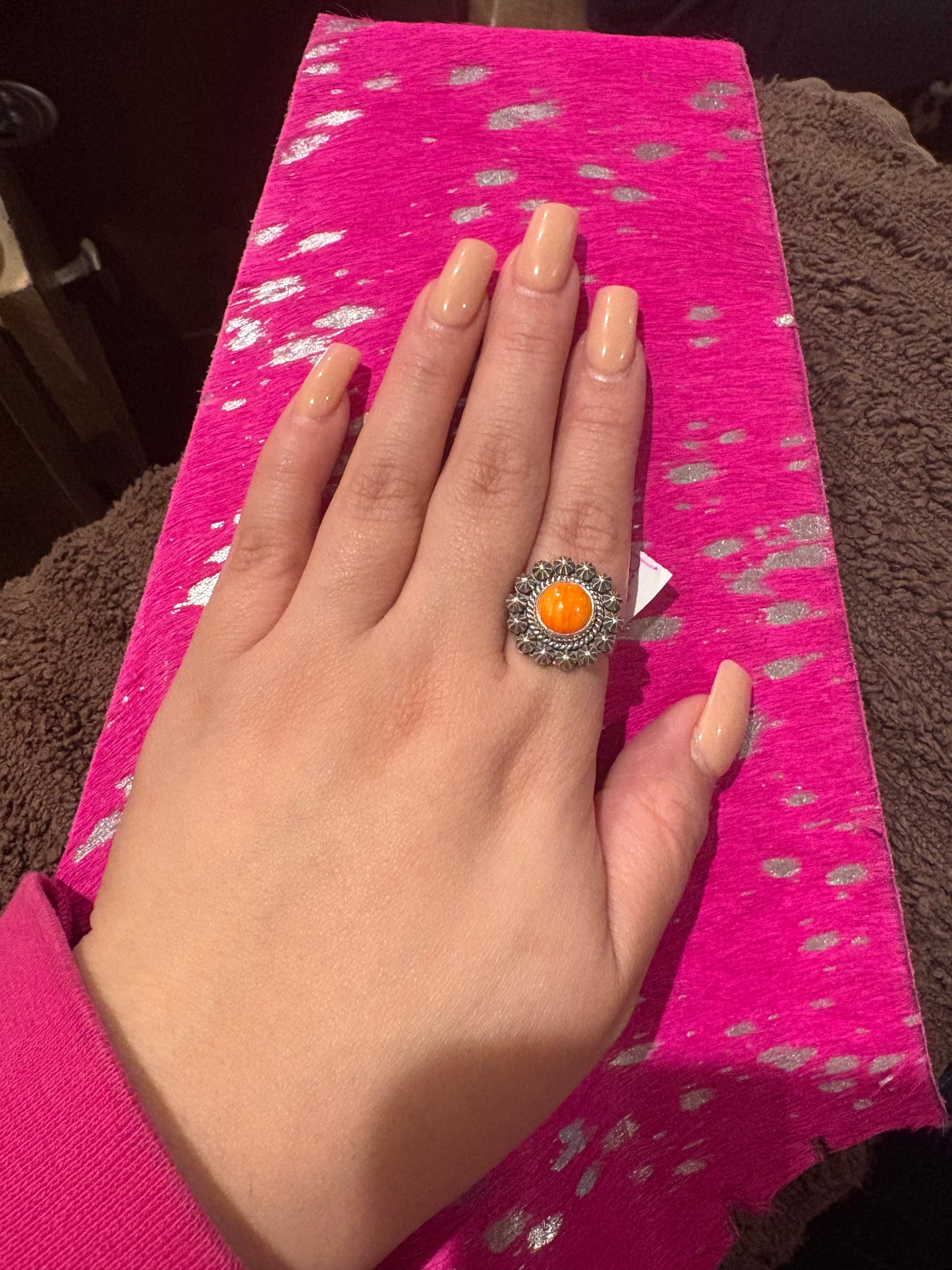 Orange spiny oyster ring