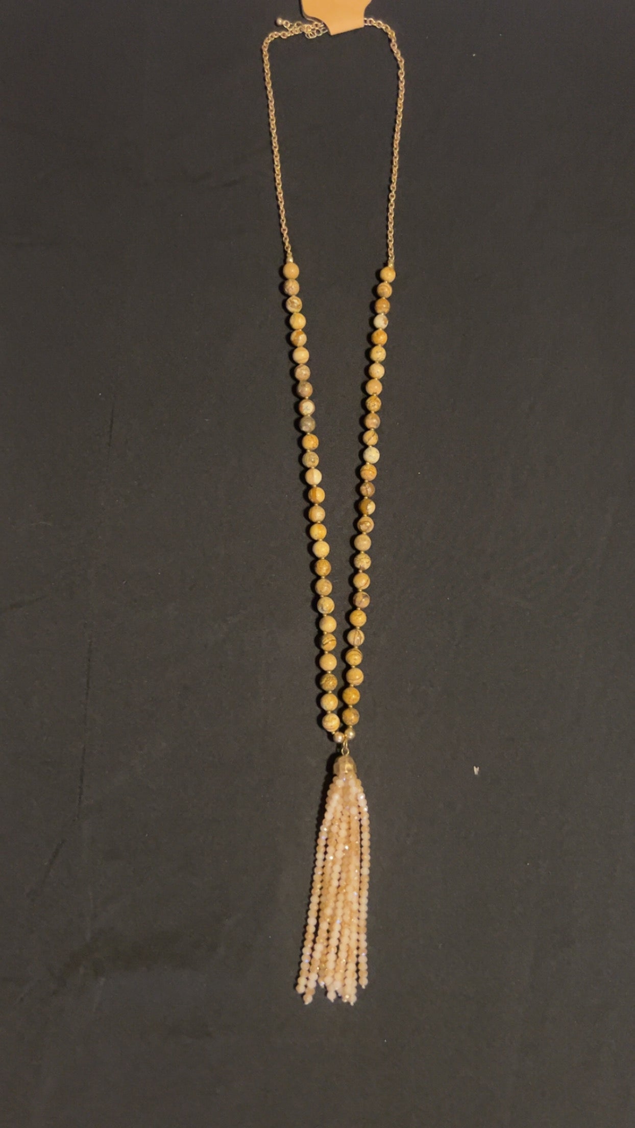 Brown tassel necklace