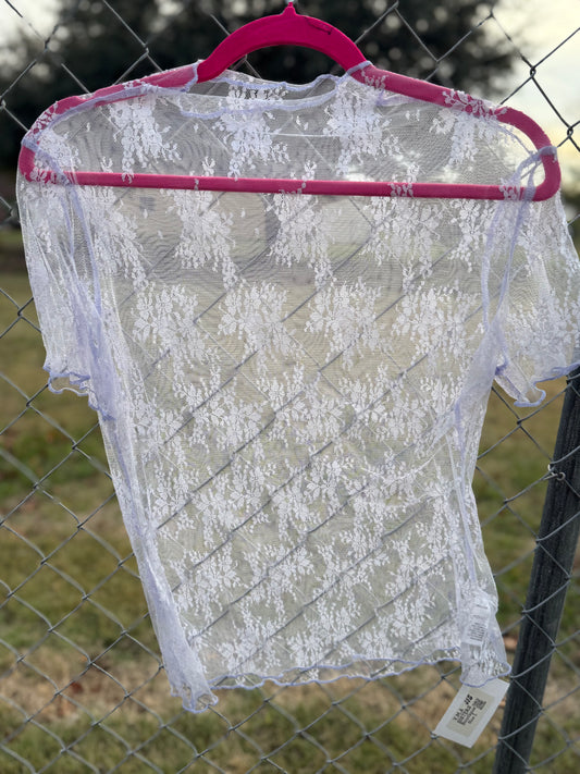 Lavender Mesh Shortsleeve