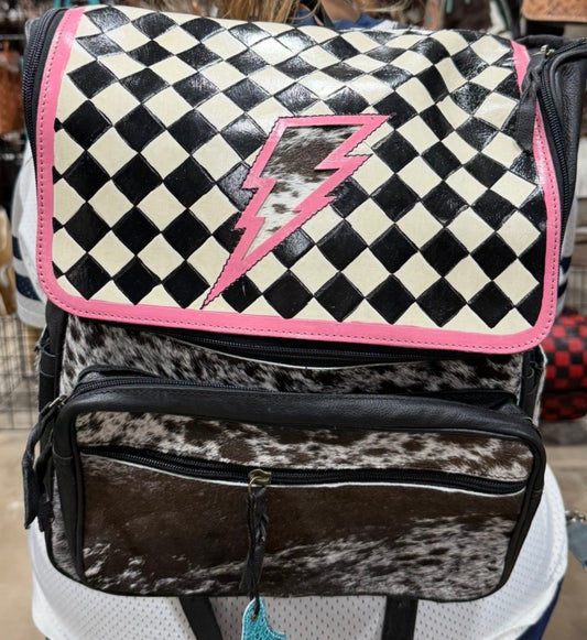 Pink Lightning Bolt Backpack