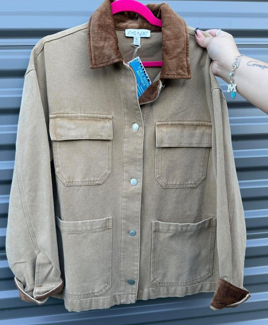 Brown work jacket