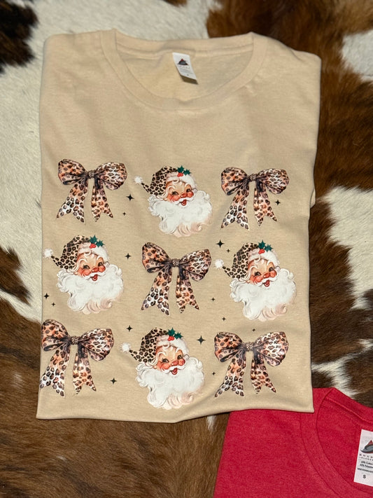 (C) Santa Leopard Bows