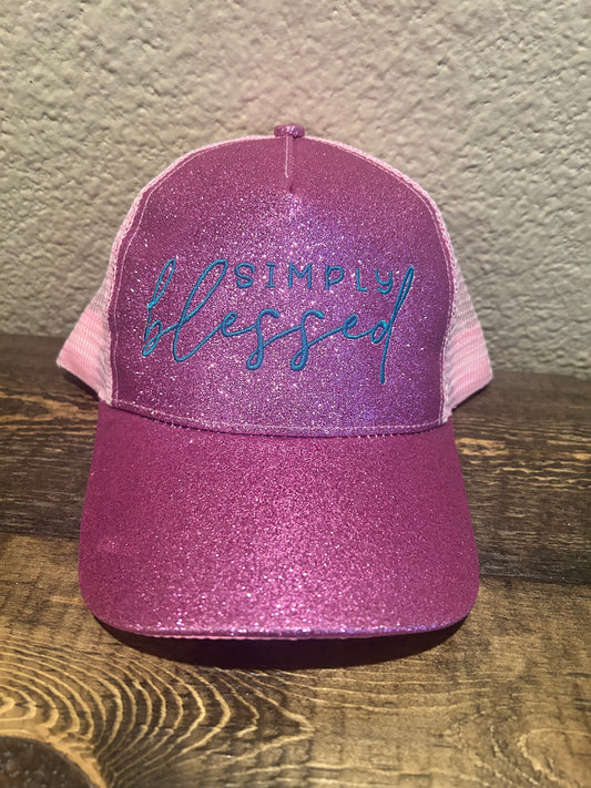 Simply Blessed glitter hat