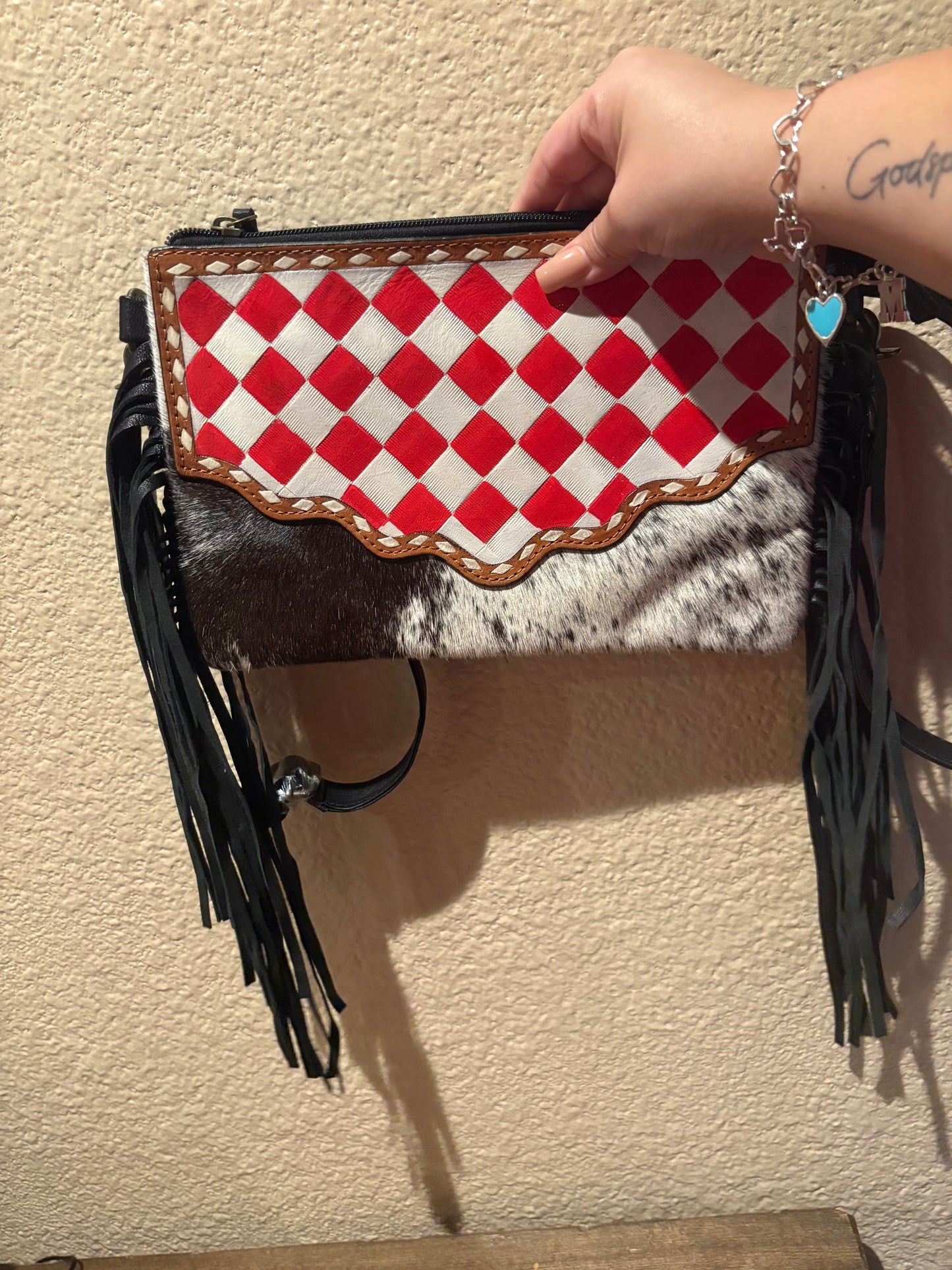 Red Checkered Purse