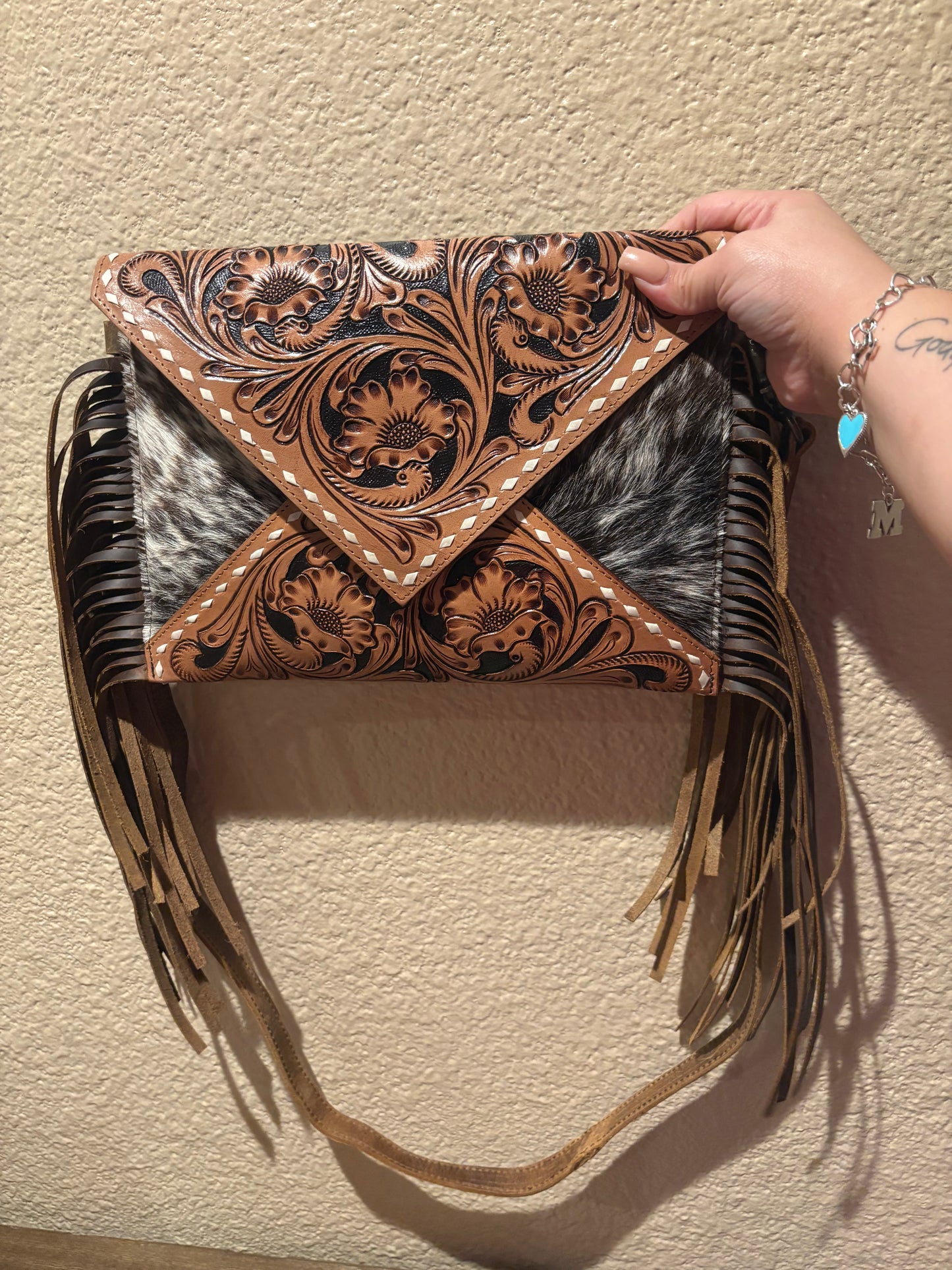 FRINGE & TOOLED ENVELOPE CROSSBODY FROM AMERICAN DARLING