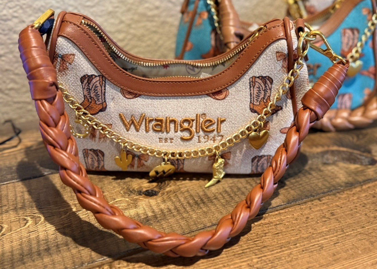 Wrangler Rodeo Icon Western Baguette Shoulder Bag