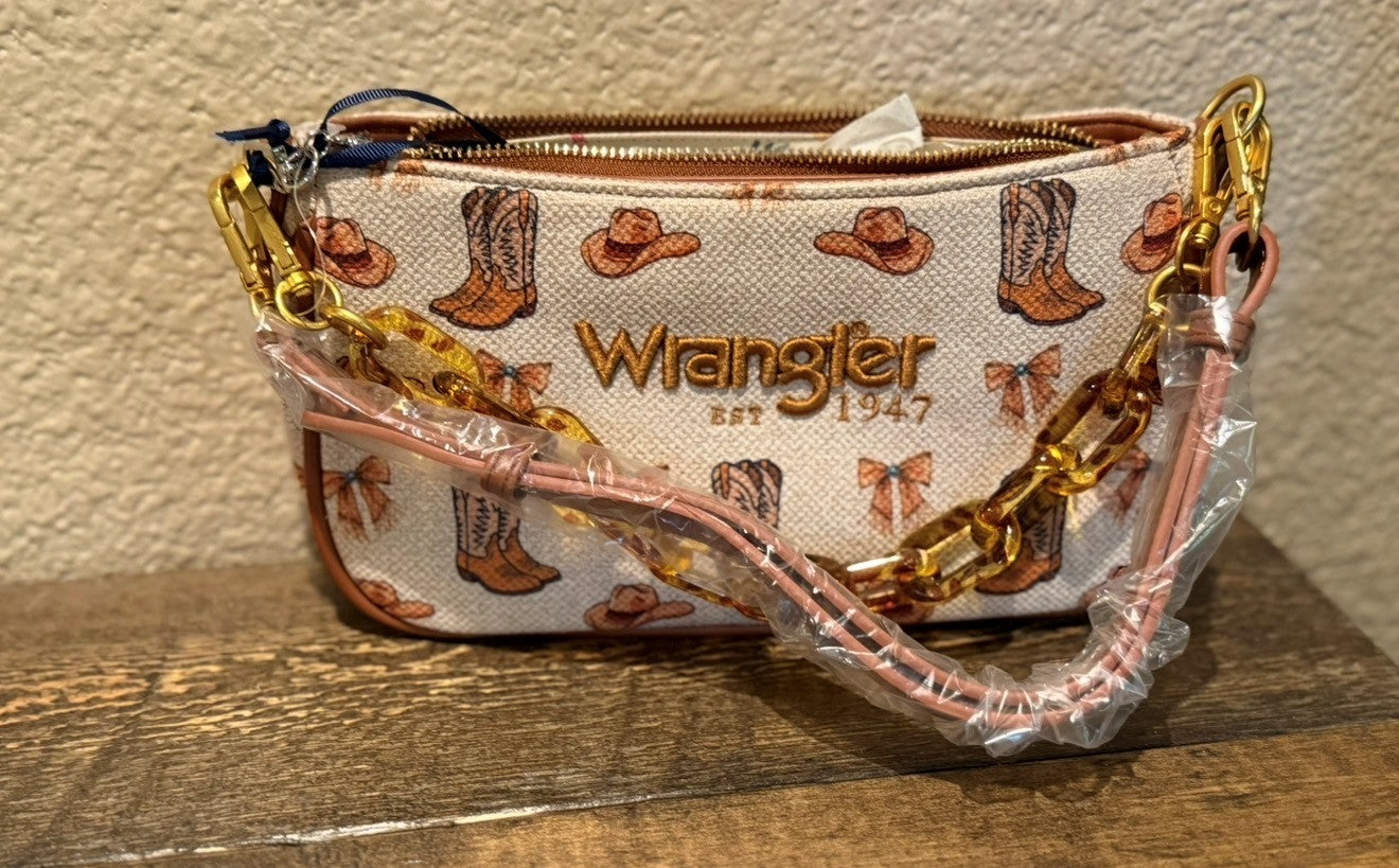 Wrangler Rodeo Icon Western Baguette Shoulder Bag