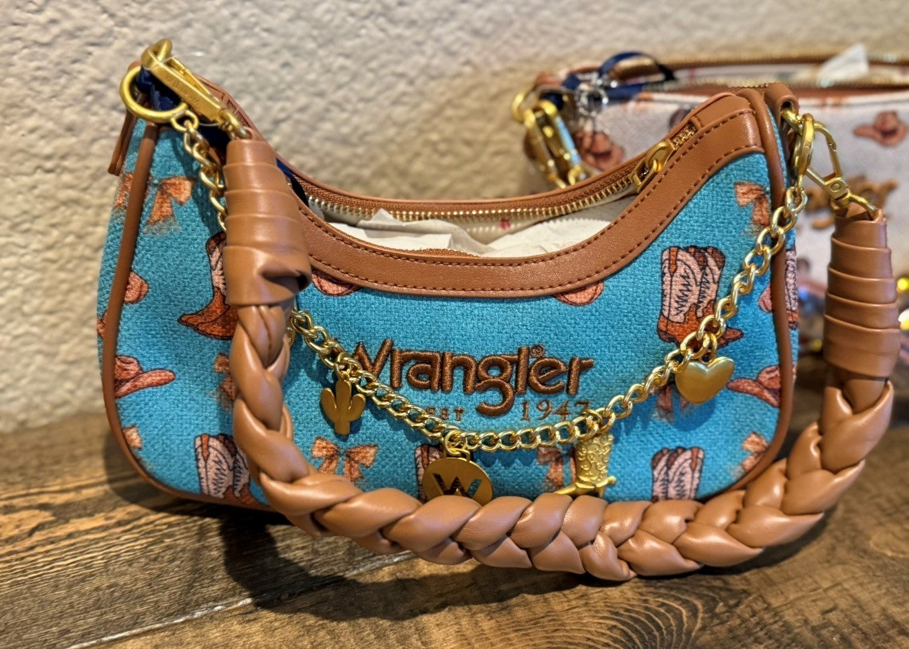 Wrangler Rodeo Icon Western Baguette Shoulder Bag